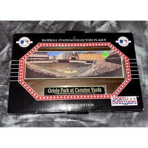 BALTIMORE ORIOLES 1992 1ST PITCH OPENING DAY @ CAMDEN YARDS NUMBERED PLAQUE